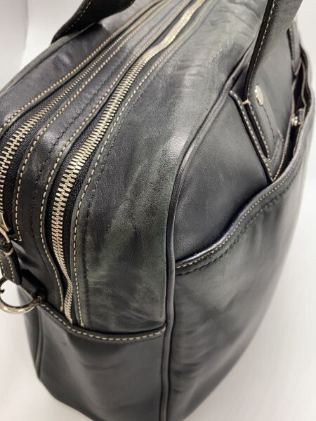 COACH(コーチ) / 2WAYビジネスバッグ/角スレ・全体使用感有/レザー/BLK