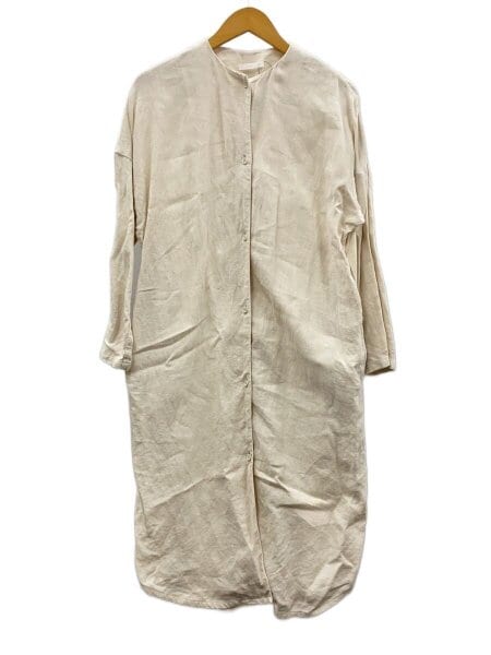 evam eva ウール×リネンワンピース evam eva(エヴァムエヴァ) / Linen robe/リネンワンピース長袖/FREE