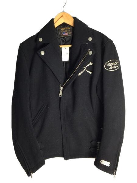 VANSON(バンソン) / ダブルライダースジャケット/M/ウール/BLK/無地  