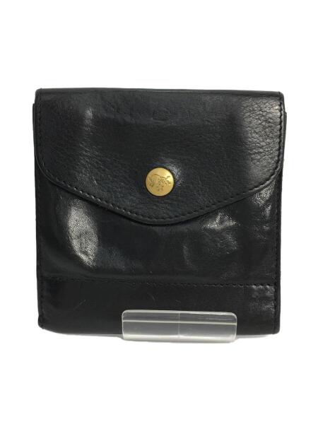 新品 イルビゾンテ 折り財布 ロゴ型押し 黒 IL BISONTE イルビゾンテ 二つ折り財布 SSW021 レディース レザー