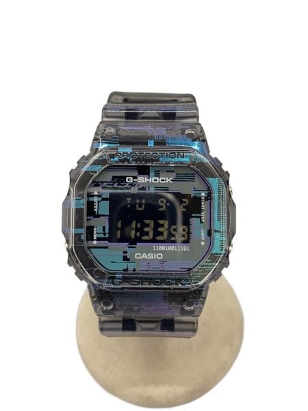 CASIO(カシオ) / クォーツ腕時計_G-SHOCK/デジタル/ラバー/BLU/BLU/SS 