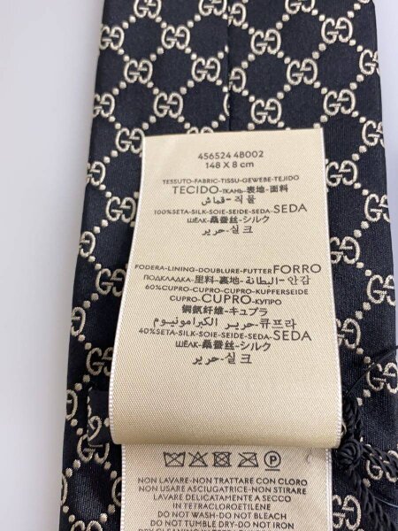 GUCCI(グッチ) / ネクタイ/シルク/BLK/総柄/メンズ/456524 4B002 1079