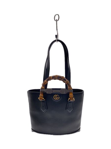 GUCCI(グッチ) / ハンドバッグ/レザー/BLK/無地/739736・525040