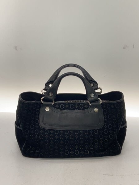 CELINE / ハンドバッグ/スウェード/BLK/モノグラム/ST 00/16 CELINE(セリーヌ) / ハンドバッグ/スウェード/BLK/モノグラム/ST 00/16