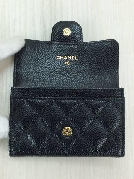CHANEL(シャネル) / カードケース/レザー/BLK/キャビアスキン 