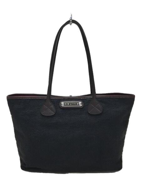 CELINE(セリーヌ) / レザーハンドルキャンバストートバッグ/BLK 