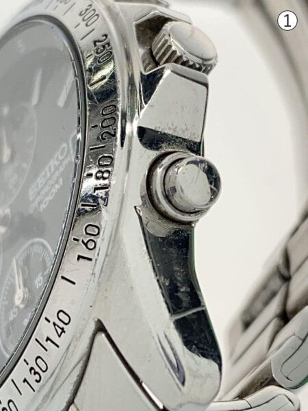 SEIKO(セイコー) / クォーツ腕時計/アナログ/ステンレス/BLK/SLV/7T92 