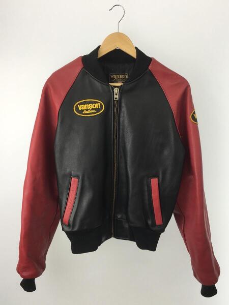 VANSON(バンソン) / TJ-B チームレザージャケット/36/レザー/BLK×RED 