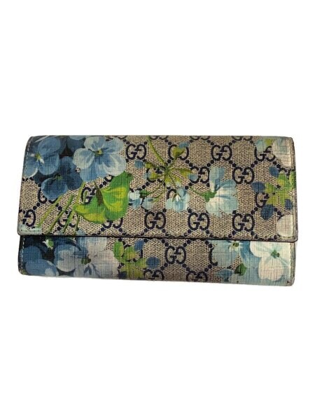GUCCI(グッチ) / 長財布_GGブルームス/PVC/BEG/花柄/レディース | 中古 