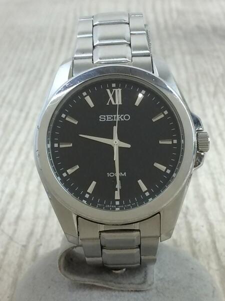 SEIKO(セイコー) / クォーツ腕時計/アナログ/ステンレス/BLK/SLV/7N42 