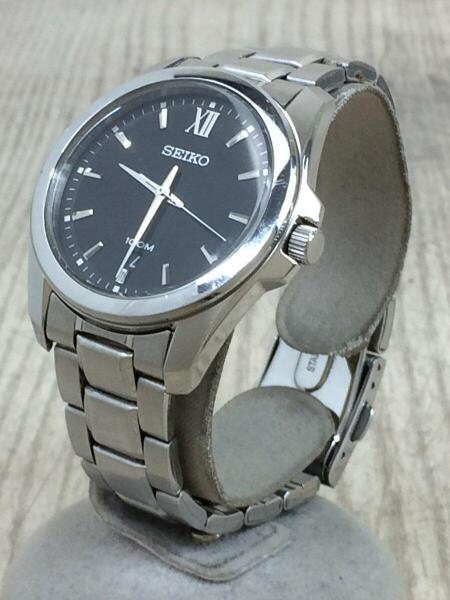 SEIKO(セイコー) / クォーツ腕時計/アナログ/ステンレス/BLK/SLV/7N42 