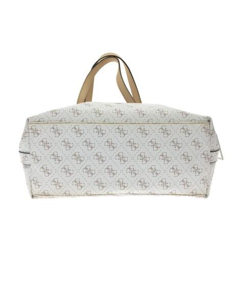 GUESS(ゲス) / トートバッグ/レザー/WHT/総柄/モノグラム/チャーム付 