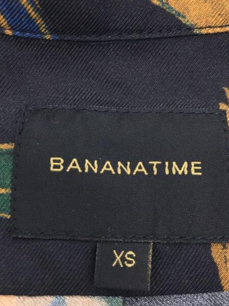 BANANATIME(バナナタイム) / 長袖シャツ/XS/シルク/BLK/総柄/319-070