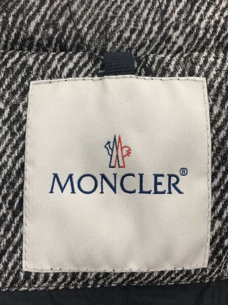 MONCLER / ロングダウンジャケット/1/ナイロン/GRY/総柄/A20934937900 57614// MONCLER(モンクレール) / ロングダウンジャケット/1/ナイロン/GRY/総柄