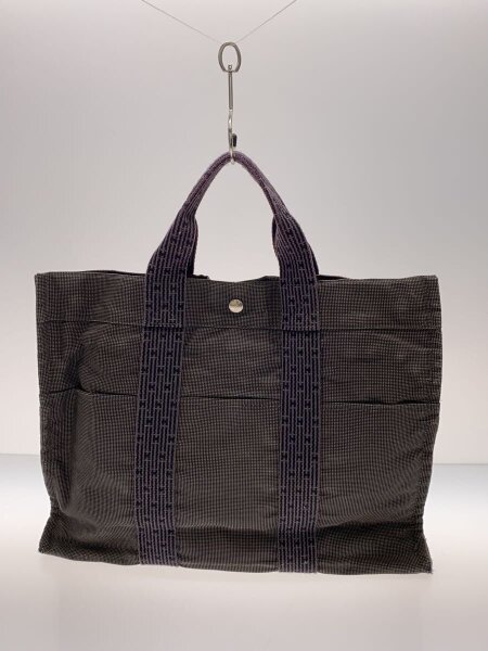 HERMES(エルメス) / エールラインMM/トートバッグ/ナイロン/GRY/無地 