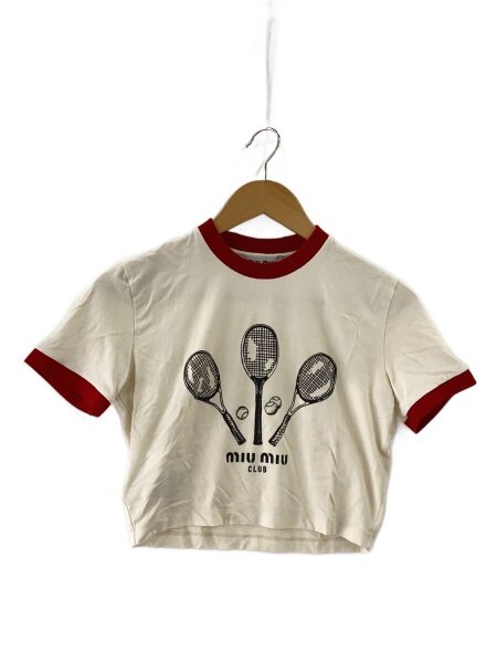 MIU MIU(ミュウミュウ) / Tシャツ/S/コットン/プリント/MJN427 115I