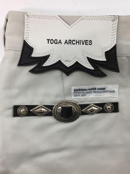 TOGA × DICKIES / ストレートパンツ/46/ポリエステル/BLK/TC12-FF510 TOGA(トーガ) / TOGA Dickies Flare pants/TC12-FF510/ボトム/46