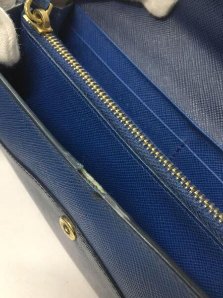 PRADA(プラダ) / 箱有/サフィアーノ/長財布/PVC/ブルー/レディース