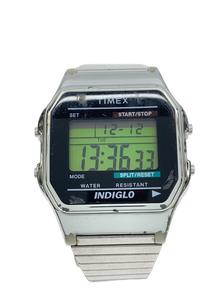 TIMEX クォーツ腕時計 黒/緑 ステンレス TIMEX タイメックス クォーツ 