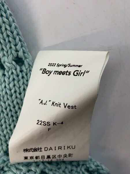 DAIRIKU(ダイリク) / 22SS A.J Knit Vest ニットベスト(薄手)/FREE 