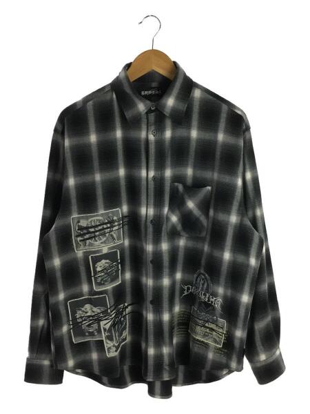 Hideyoshi x genzai DOKUJHA Hoodie genzai(ゲンザイ) ⁄ Hideyoshi⁄DOKUJHA Shirt⁄長袖シャツ⁄L⁄レーヨン