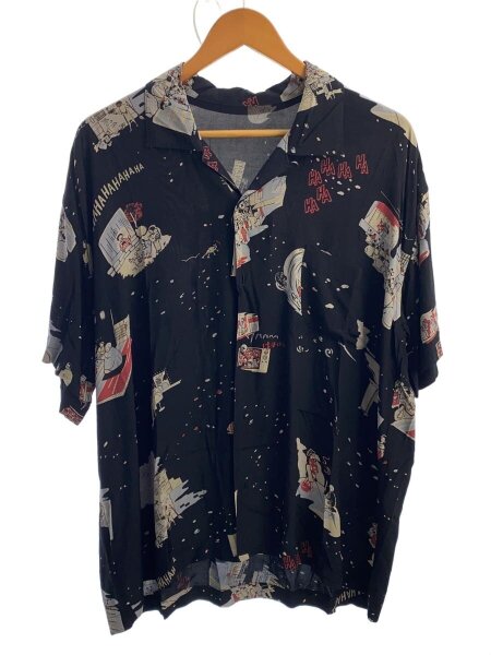 Porter Classic / 半袖シャツ/S/レーヨン/YLW/総柄 Porter Classic(ポータークラシック) / 半袖シャツ/S/レーヨン/BLK/総