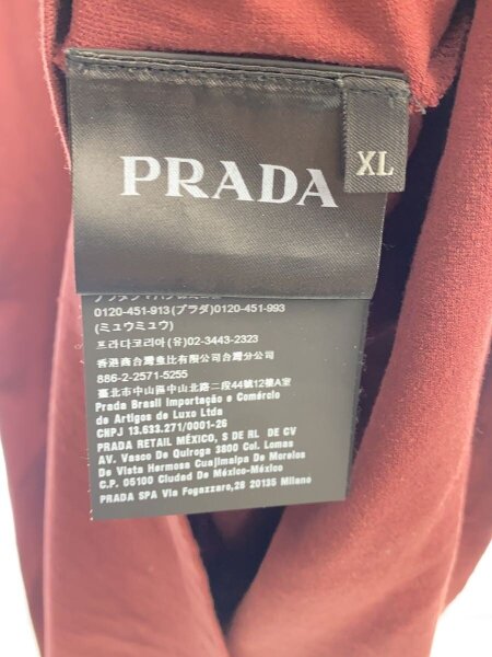 PRADA(プラダ) / ラバーロゴ/ポケットTシャツ/XL/コットン/BRD/SNJ250 