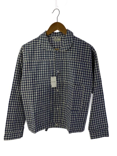 WAREHOUSE(ウェアハウス) / Indigo Check Round Collar Jacket 