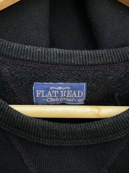 FLAT HEAD(フラットヘッド) / スウェット/XL/両Vガゼット/コットン/BLK 