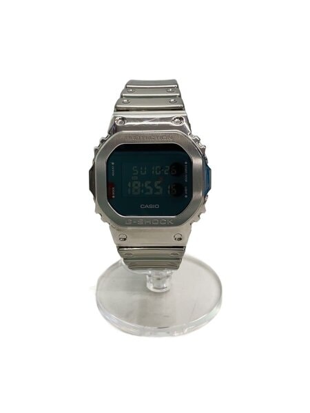 CASIO◇クォーツ腕時計_G-SHOCK/デジタル/ラバー/SLV/BLK/SS 【公式通販】