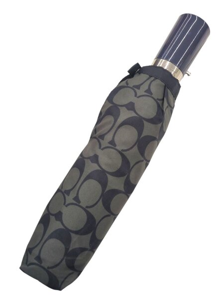 COACH コーチ 晴雨兼用折りたたみワンタッチジャンプ傘 シグネチャー