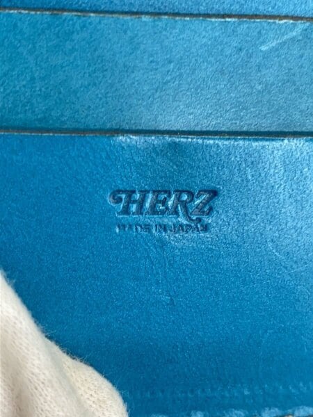HERZ(ヘルツ) / 2つ折り財布/レザー/セルリアンブルー/無地/メンズ
