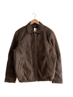 ST.JOHN’S BAY レザーカーコート XL 本革 ダークブラウン ST JOHN'S BAYのレザージャケット検索結果|古着・中古品の通販サイト
