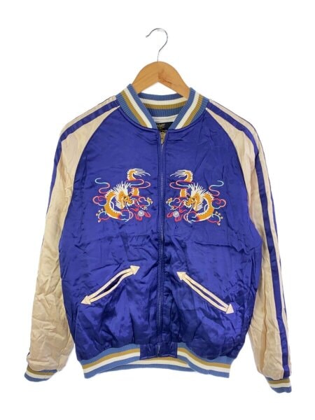 HOUSTON、レーヨン スカジャン （スカジャン/M/レーヨン/BLU/無地）
