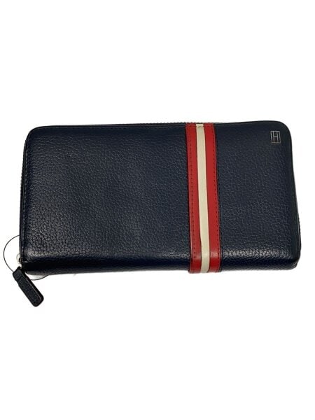 トミーヒルフィガー 財布メンズ TOMMY HILFIGER トミーヒルフィガー 長財布 レザー NVY メンズ 中古品の
