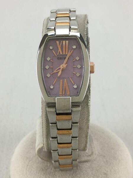 SEIKO(セイコー) / ソーラー腕時計/アナログ/ピンク/シルバー/V111  