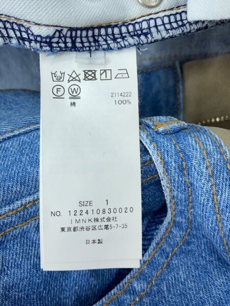 NOUNLESS(ナウンレス) / デニム×チノドッキングパンツ/1/コットン/IDG