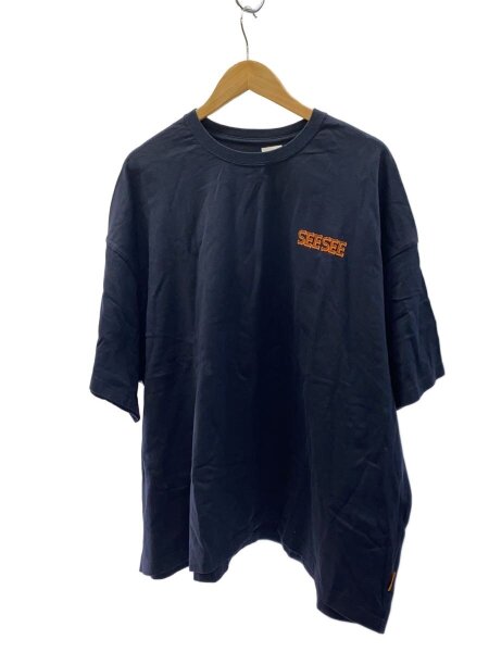 SEE SEE(シーシー) / SUPER BIG FLAT TEE/Tシャツ/XL/コットン/NVY 