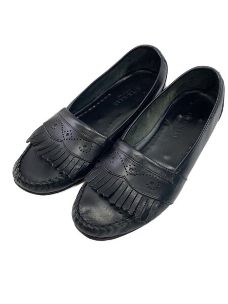 COLE HAAN ブラックローファー フリンジ付き COLE HAAN(コールハーン) / フリンジデザインローファー/US9/BLK
