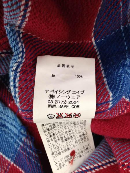 A BATHING APE チェックネルシャツ 楽天市場】A BATHING APE ア ベイシング エイプ シャツ
