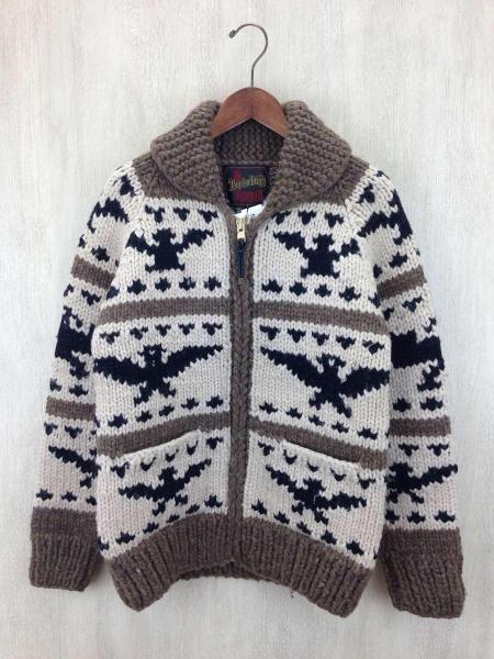 【希少 入手困難】テンダーロイン　カウチン　ウール ニットカーディガン カウチンニット ウルフ 狼 テンダーロイン同柄 CANADIANSWEATER