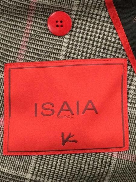 ISAIA(イザイア) / ダブルブレストスーツ/52/ウール/BRW/グレンCK/本 
