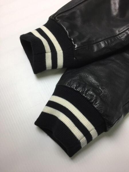 Schott スタジャン 黒 ウール・レザー　40 Schott スタジャン 黒 ウール・レザー40