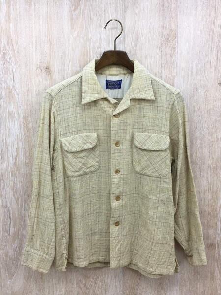 PENDLETON(ペンドルトン) / 50s/ボードシャツ/L/ウール/アイボリー 