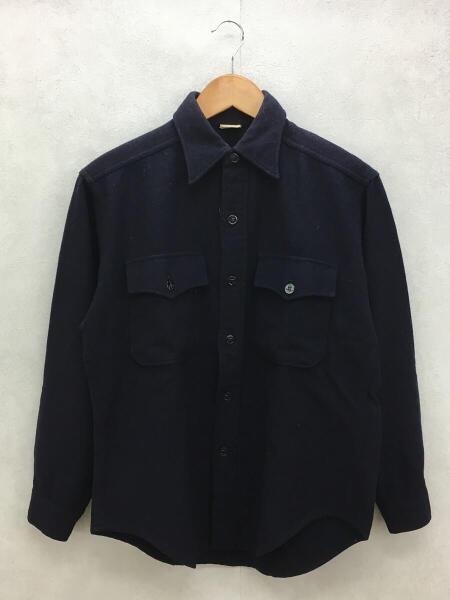 US.NAVY(ユーエスネイビー) / 長袖シャツ/15/ウール/ネイビー/70s/USN 
