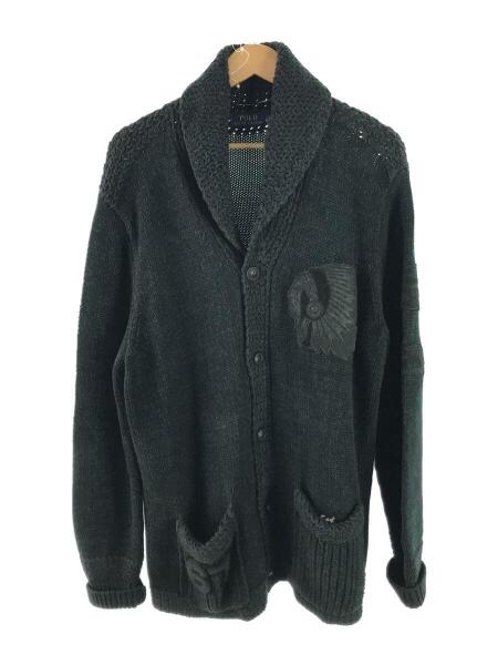 POLO RALPH LAUREN / レタードカーディガン(薄手)/S/コットン/IVO/1852326GV/Rワッペン// POLO RALPH LAUREN◇レタードカーディガン(薄手)/S/コットン/IVO