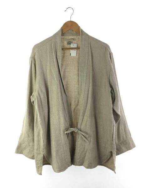 gold(ゴールド) / INEN HERRINGBONE KIMONO SHIRT/L/リネン/アイボリー 