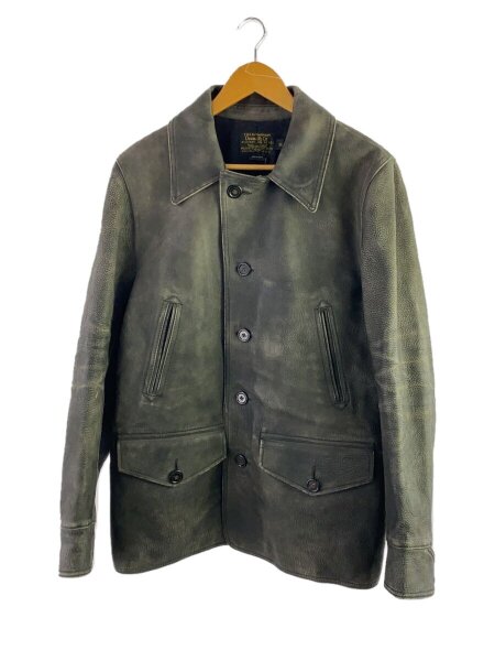 RRL(ダブルアールエル) / ヴィンテージ加工/カーコート/XL/レザー/BLK 