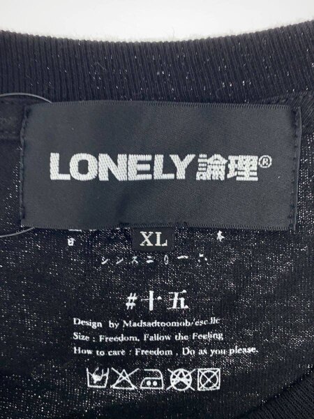 LONELY論理(ロンリー) / 長袖Tシャツ/XL/コットン/BLK/病む街/2020 