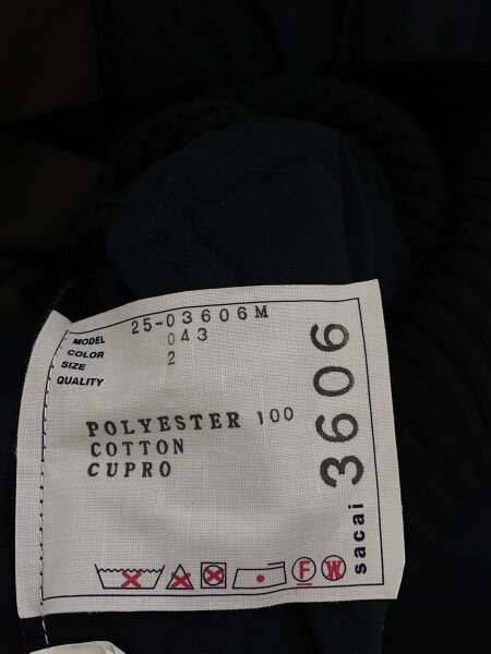 sacai(サカイ) / 25SSニット(厚手)/2/ポリエステル/BLK/25-03606m